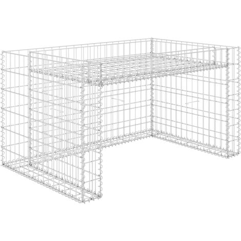 Cobertizo de cortacésped con arriate alambre acero 110x80x60 cm vidaXL