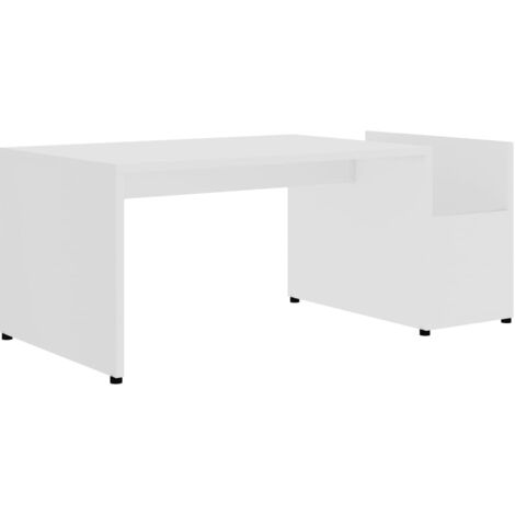 Mesa de centro madera contrachapada blanco 90x45x35 cm vidaXL