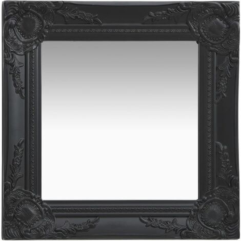 Espejo de pared estilo barroco negro 40x40 cm vidaXL