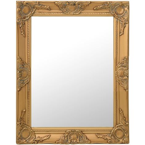 Espejo de pared estilo barroco dorado 50x60 cm vidaXL