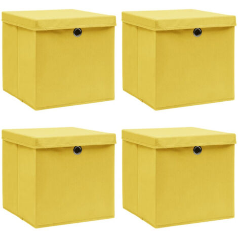 4pcs 32x32x32 cm de tela amarilla
