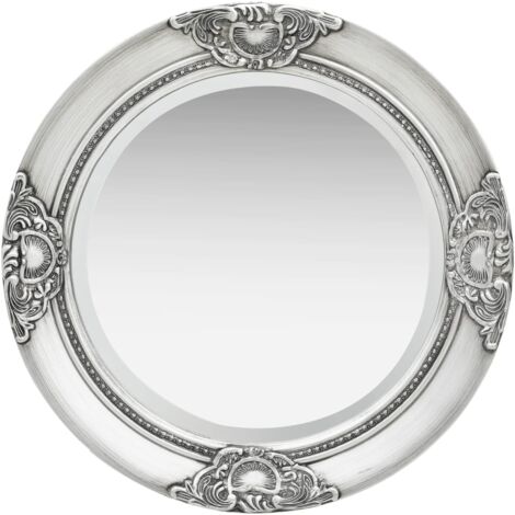 Espejo de pared estilo barroco plateado 50 cm vidaXL