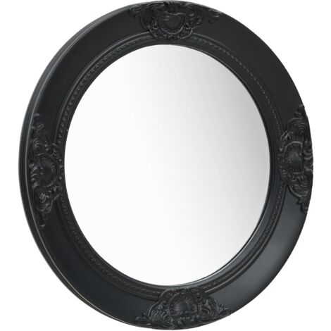 Espejo de pared estilo barroco negro 50 cm vidaXL