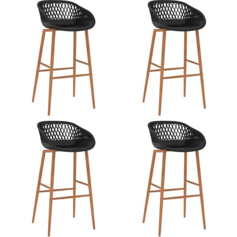 Taburetes de cocina 4 unidades negro vidaXL