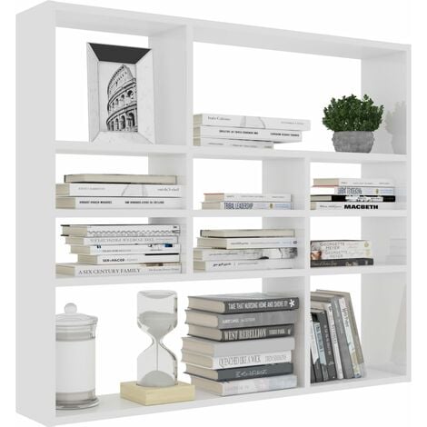 Estantería de pared madera contrachapada blanco 90x16x78 cm vidaXL