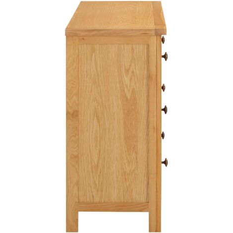 Cajonera de madera de roble macizo 105x33,5x73 cm vidaXL