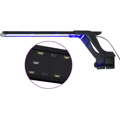 Luz LED para acuario con abrazadera azul y blanco 35-55 cm vidaXL