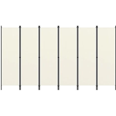 Biombo divisor de 6 paneles blanco 300x180 cm vidaXL