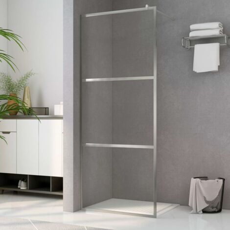 Mampara de ducha accesible vidrio ESG claro 100x195 cm vidaXL