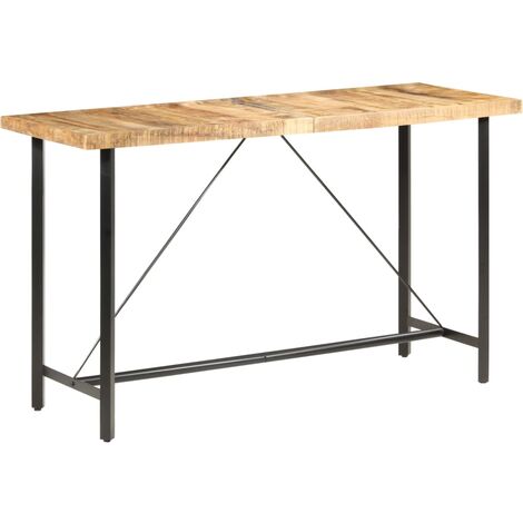 Mesa de bar madera maciza de mango rugosa 180x70x107 cm vidaXL