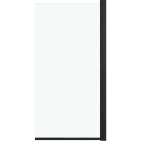 vidaXL Mampara de ducha ESG negro 68x130 cm