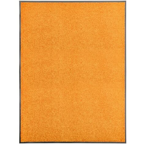 Felpudo lavable naranja 90x120 cm vidaXL