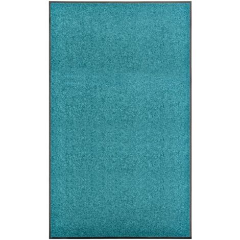 Felpudo lavable azul cian 90x150 cm vidaXL