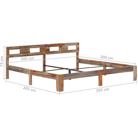 Estructura de cama sin colchón madera maciza 200x200 cm vidaXL