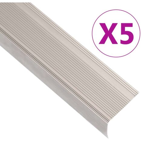 Perfil de Vidaxl para L 5 PCS Aluminum 100 cm Champagne
