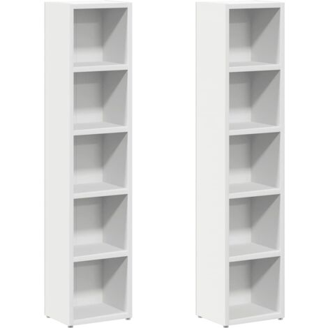 Estantería para CDs 2 uds madera contrachapada 21x16x93,5 cm vidaXL