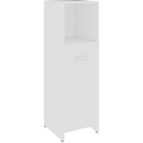 Armario de baño madera contrachapada blanco 30x30x95 cm vidaXL