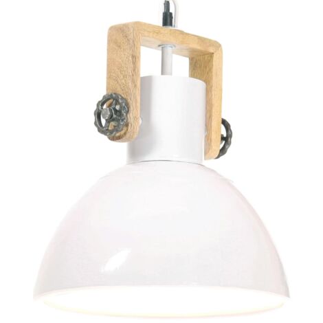 Lámpara colgante industrial 25 W blanca redonda 30 cm E27 vidaXL