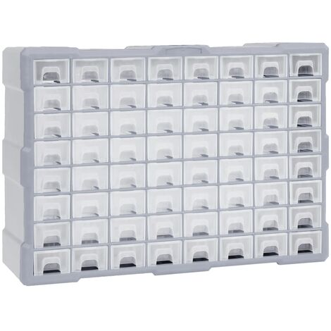 Organizador multicajones con 64 cajones 52x16x37,5 cm vidaXL