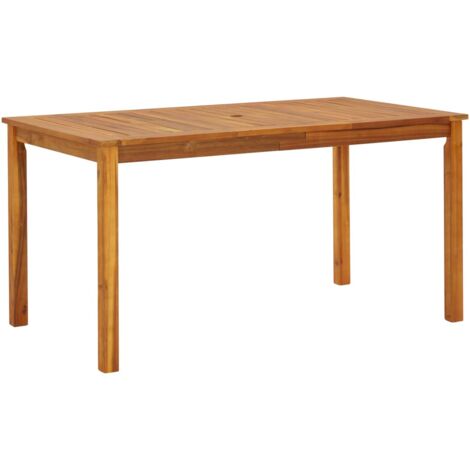 Mesa de jardín madera maciza de acacia 140x80x74 cm vidaXL
