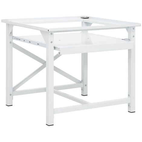 Soporte pedestal para lavadora con estante extraíble blanco vidaXL
