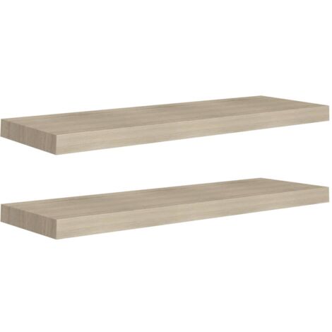 Estantes flotantes de pared 4 uds MDF color roble 80x23,5x3,8cm vidaXL (1/6)