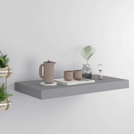 Estante flotante de pared MDF gris 50x23x3,8 cm vidaXL