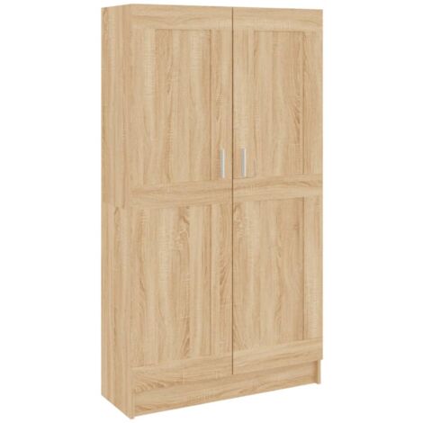 Armario de libros contrachapada color roble 82,5x30,5x150 cm vidaXL