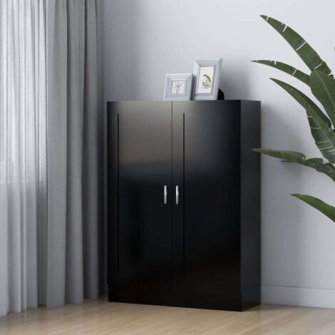 Armario de libros madera contrachapada negro 82,5x30,5x115 cm vidaXL (1/5)