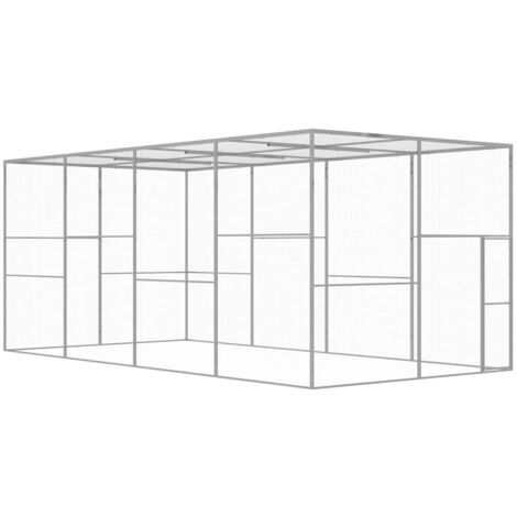 Jaula para gatos acero galvanizado 6x3x2,5 m vidaXL
