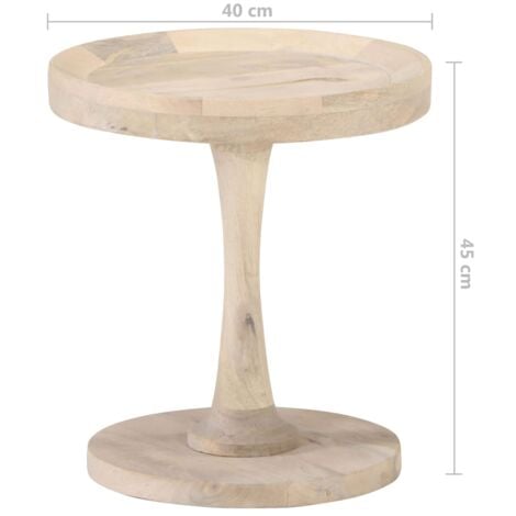 Mesa auxiliar de madera maciza de mango Ø40x45 cm vidaXL