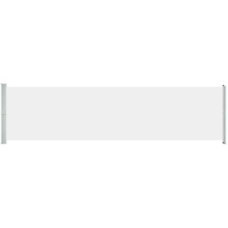 Toldo lateral retráctil para patio crema 600x160 cm vidaXL
