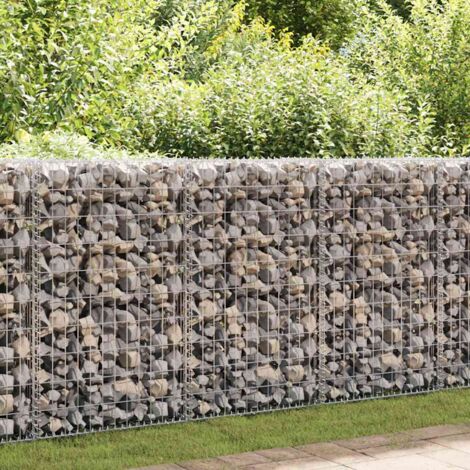 Muro de gaviones con cubiertas acero galvanizado 100x60x100 cm vidaXL