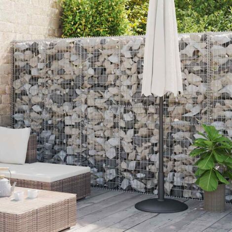 Muro de gaviones con cubiertas acero galvanizado 900x30x200 cm vidaXL