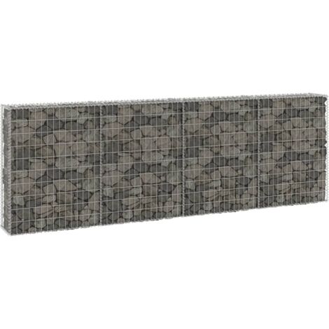 Muro de gaviones con cubiertas acero galvanizado 300x30x100 cm vidaXL