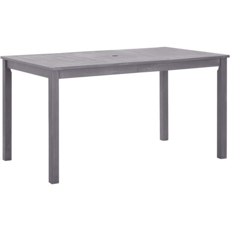 Mesa de jardín madera maciza de acacia gris lavado 140x80x74 cm vidaXL