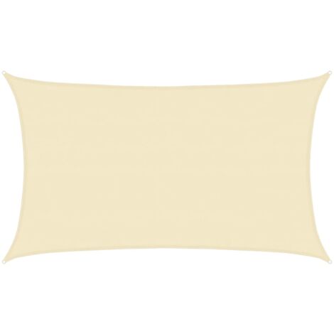 Toldo de vela crema HDPE 160 g/m² 5x8 m vidaXL