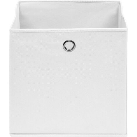 Cajas de almacenaje 4 uds tela no tejida blanco 28x28x28 cm vidaXL