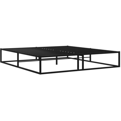 Estructura de cama sin colchón metal negro 140x200 cm vidaXL