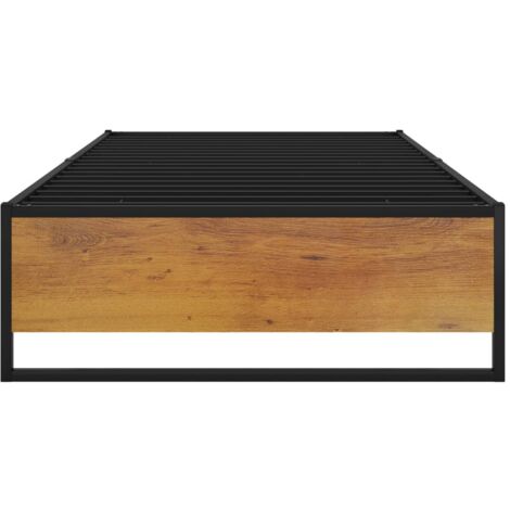 Estructura de cama sin colchón metal negro 90x200 cm vidaXL