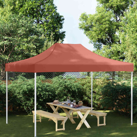 Techo de carpa para celebraciones color terracota 4x3m 270g/m² vidaXL