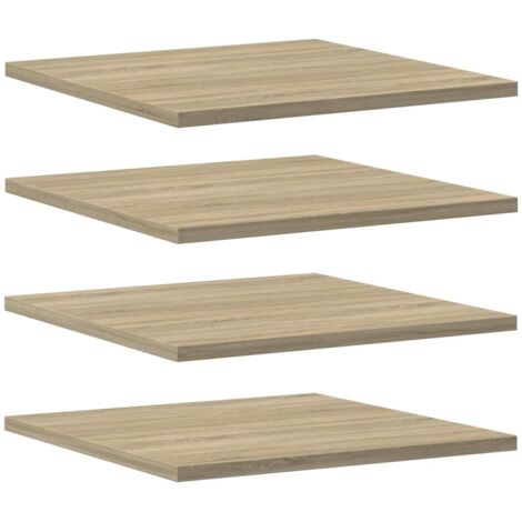 Estante estantería 4 uds contrachapada roble Sonoma 40x40x1,5cm vidaXL