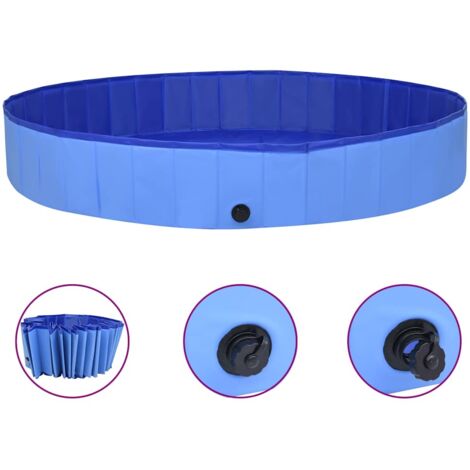 Furniture Limited - Piscina para perros plegable PVC azul 300x40