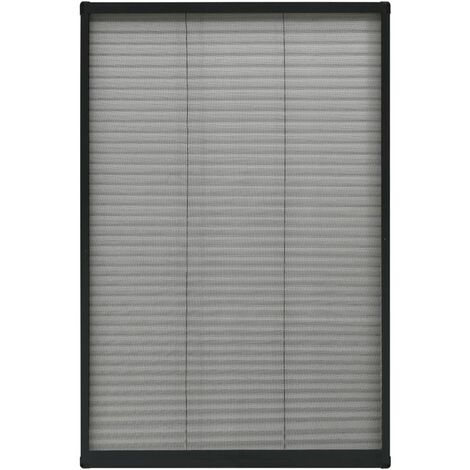 Mosquitera plisada para ventanas aluminio antracita 80x160cm vidaXL