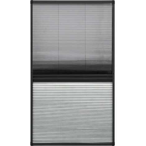 Mosquitera plisada para ventanas aluminio con sombra 80x160 cm vidaXL