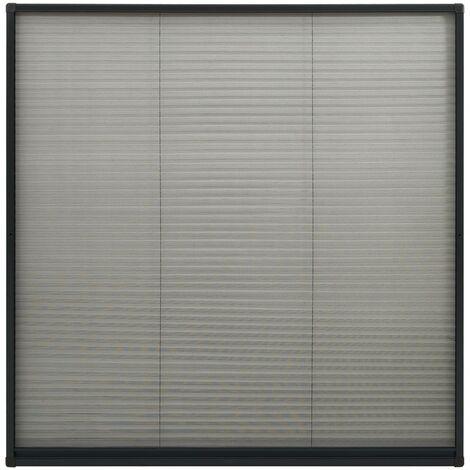 Mosquitera plisada para ventanas aluminio antracita 120x120cm vidaXL