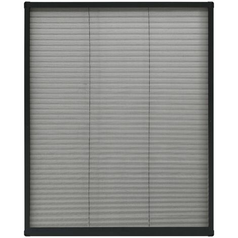 Mosquitera plisada para ventanas aluminio antracita 80x100cm vidaXL