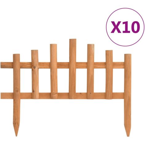 Bordes de jardín 10 unidades madera de abeto 4,4 m vidaXL