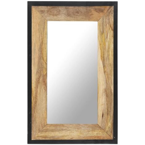 Espejo de madera maciza de mango 80x50 cm vidaXL