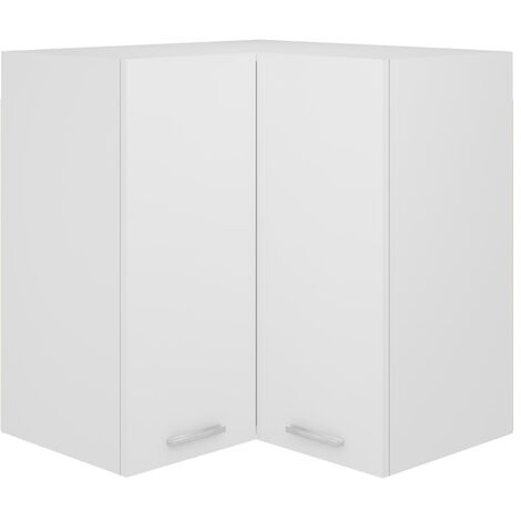 Armario esquinero colgante "Lyon" blanco 57x57x60 cm Madera de ingeniería vidaXL